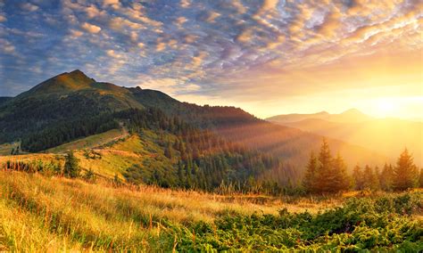 Mountain Scenery Morning Sun Rays 4k Wallpaperhd Nature Wallpapers4k