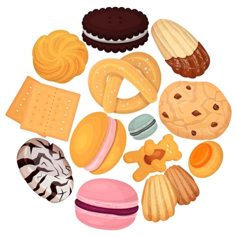 Ilustración De Patrón De Pasteles De Galletas Donut De Galletas De