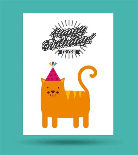 Premium Vector Happy Birthday Celebration Card
