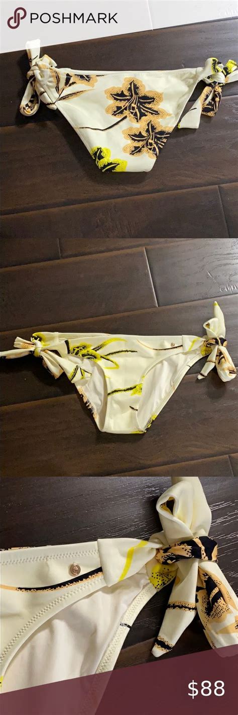Derek Lam 10 Crosby Side Tie Tropic Bikini Bottoms Tropical Bikinis