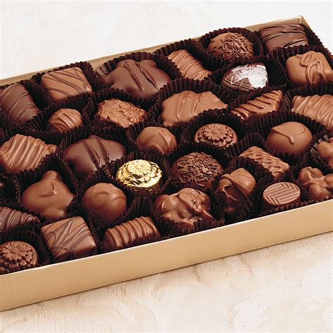 Assorted Milk And Dark Chocolates 1 Lb Box Boxed Chocolate