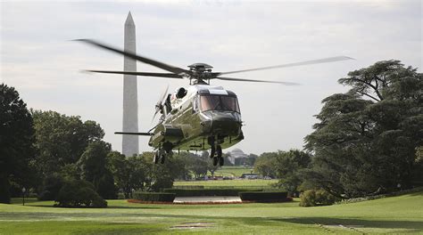First Images Of New Vh 92 Marine One Helicopter Landing On White House Lawn
