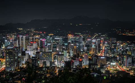 Hd Wallpaper Cityscape Seoul Korea Namsan Sky Night Landscape