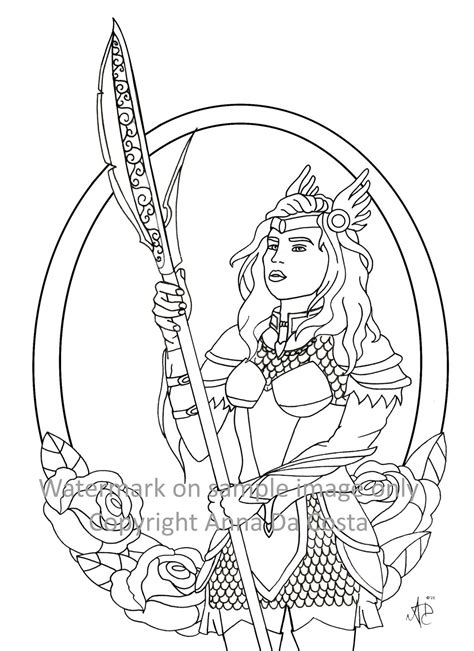 Woman Warrior Coloring Pages Coloring Pages