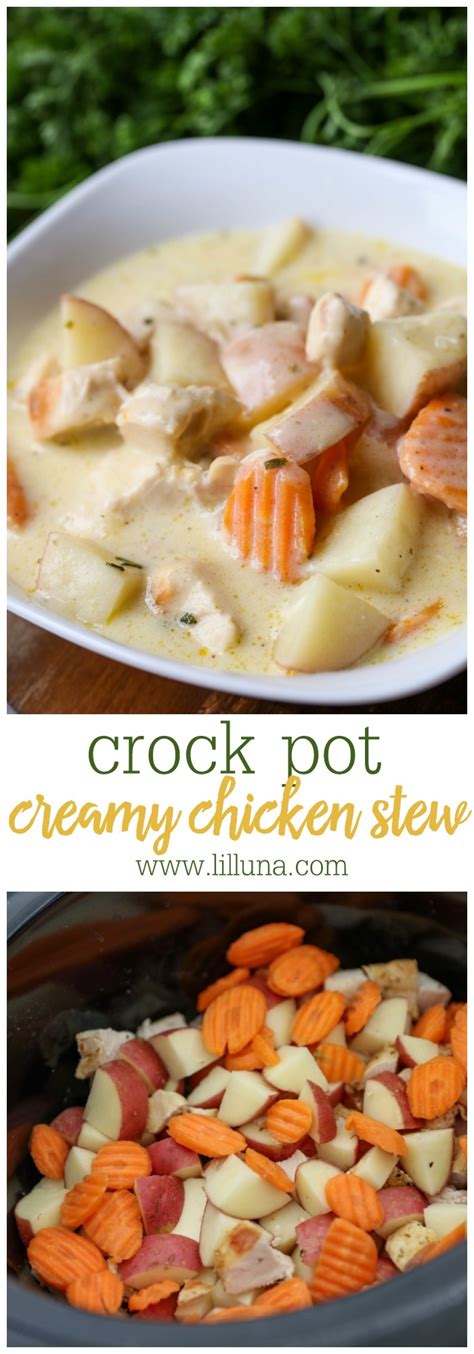 This chicken stew is a one pot dinner that's easy enough for midweek and a firm favourite with all! Creamy Chicken Stew | Recipe | Slow cooker chicken stew, Recipes, Stew recipes