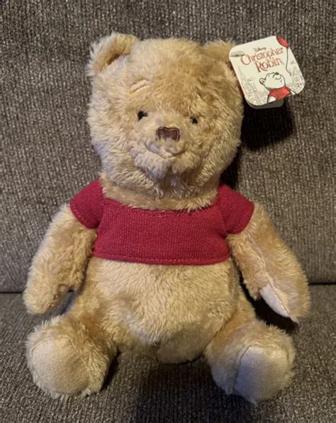 Disney Christopher Robin Winnie Pooh Bear Plush Toy 8 Stuffed Nwt 25
