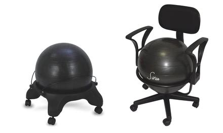 Gaiam custom fit adjustable balance ball chair. Sivan Balance Ball Fit Chair | Groupon Goods