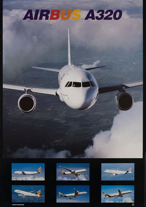 Vintage Poster Aribus A320 Airbus Industrie Galerie 1 2 3