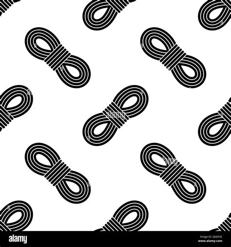 Rope Bundle Icon Seamless Pattern Rope Roll Rope Wrapped Up Together String Icon Vector Art