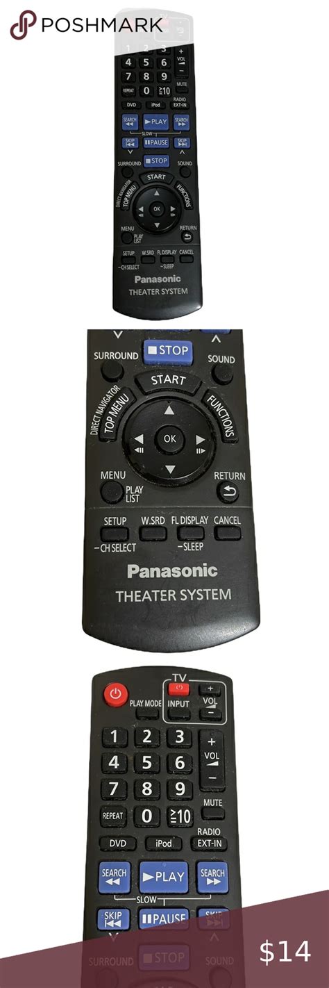 Panasonic Home Theater System Remote Control N2qayb000360 S0815882