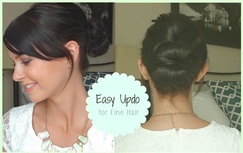 🎀 Easy Updo 🎀 For Fine Hair Youtube