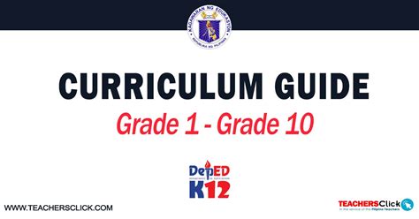 Curriculum Guides For Grade 1 Grade 10 Teachers Click