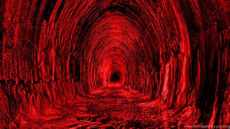 Download Wallpapers 3840x2400 Tunnel Red Black Light