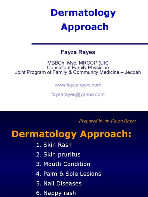 Dermatology Approach Dermatitis Skin