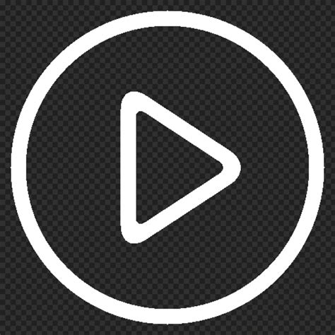 Png Round Play Video Player White Icon Citypng