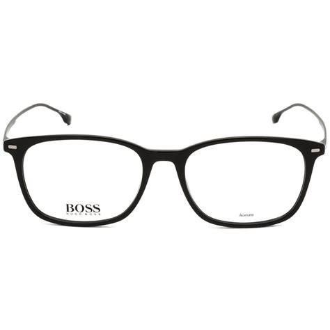 hugo boss mens black rectangular eyeglass frames 101508070058