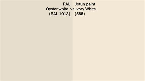 Ral Oyster White Ral Vs Jotun Paint Ivory White Side By