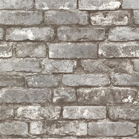 Brewster Wallcovering Davis Grey Brick Wallpaper Wallpaper