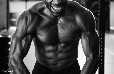 Black Guy Flexing His Muscles Royalty Free Stock Photo 14093