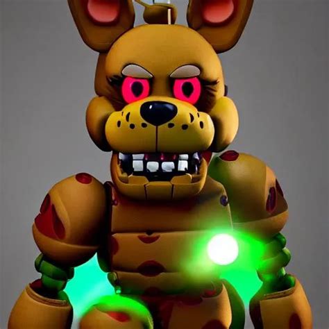 Portrait Of Spring Trap From Fnaf Realistic Paintin