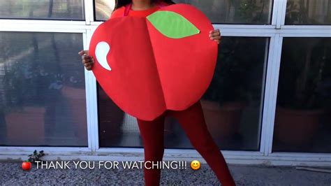 Diy Apple Costume Last Minute Idea Super Easy Youtube