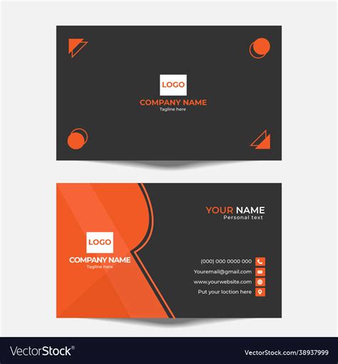 Creative Business Card Design Template Royalty Free Vector