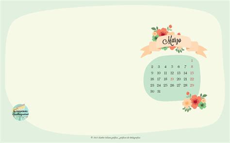Eso significa que puedes crear calendarios para un año en específico o dejar las fechas en blanco. Calendarios / fondos de pantalla para un marzo organizado ...