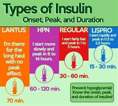 Types Of Insulin Onset Peak And Duration Pharmacology Nursing