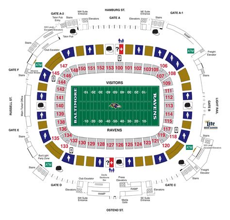 Mandt Bank Stadium Diagrams Baltimore Ravens