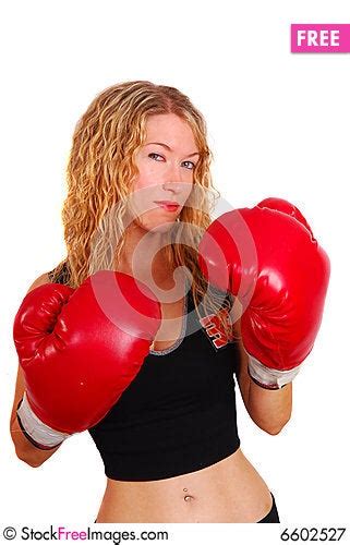 Young Woman Wearing Boxing Gloves Free Stock Images And Photos