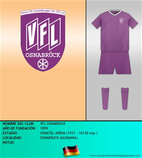 Jump to navigation jump to search. VFL Osnabruck of Germany crest and kit in 1899. | Estadios ...