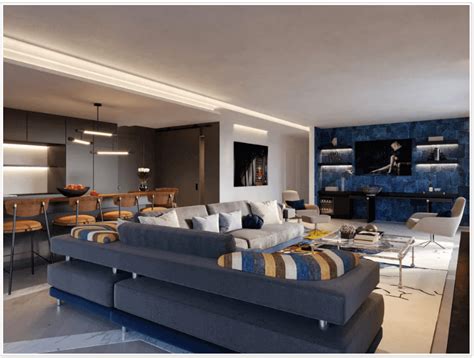 Best Modern Living Room With Kitchen Interior Design Portraits House