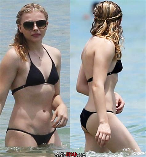 Chloe Moretz In A Black Bikini At The Beach In Miami Chloe Moretz My