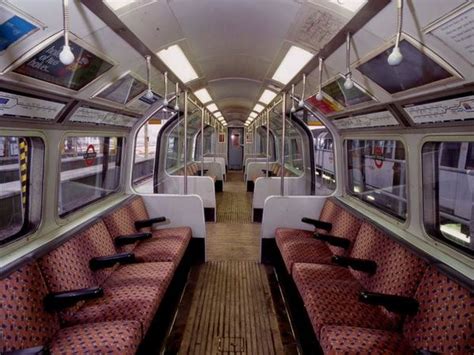 Colour Transparency Interior Of Northern Line 1972 Mk 1 Tube Stock By