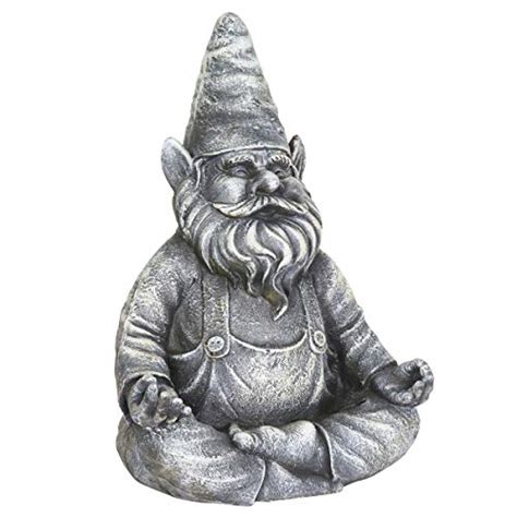 Exhart Namaste Yoga Garden Gnome W Hat Outdoor Zen Meditation