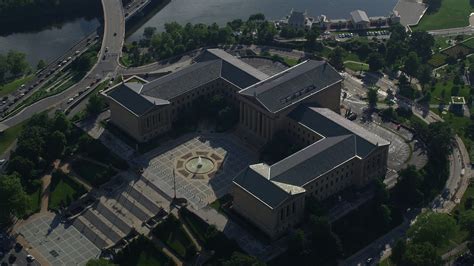 5k Stock Footage Aerial Video Orbiting The Philadelphia Museum Of Art
