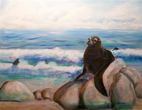 Sea Lion Painting At Explore Collection Of Sea