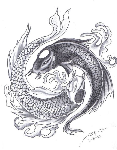 Yin And Yang Koi By Ramonkun On Deviantart Yin Yang Tattoos Koi