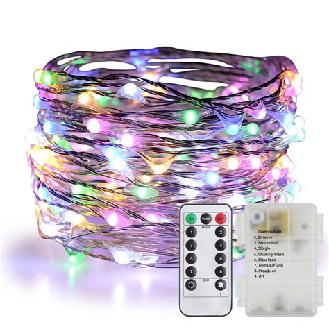 33 Feet 100 Led Fairy Lights Battery Operated With Remote Control Timer