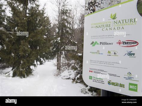 A Sign For The Nature Conservancy Of Canada Is Shown At The Entrance To