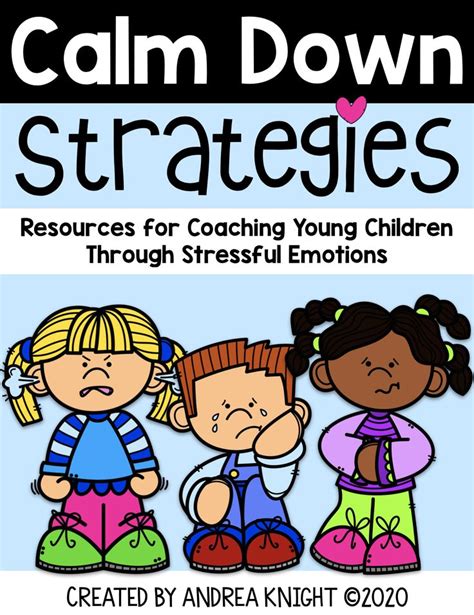 Calm Down Calming Strategies For Children In Grades K 3 In 2020