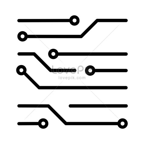 Circuit Vector Line Icon Design Graphics Imagepicture Free Download