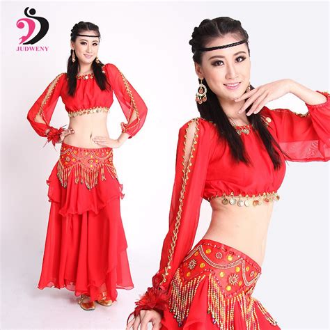 Belly Dance Costume Women Set Performance Indian Dress Long Gypsy