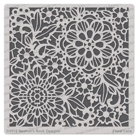 Floral Lace Stencil Lace Stencil Floral Stencil Lace Drawing
