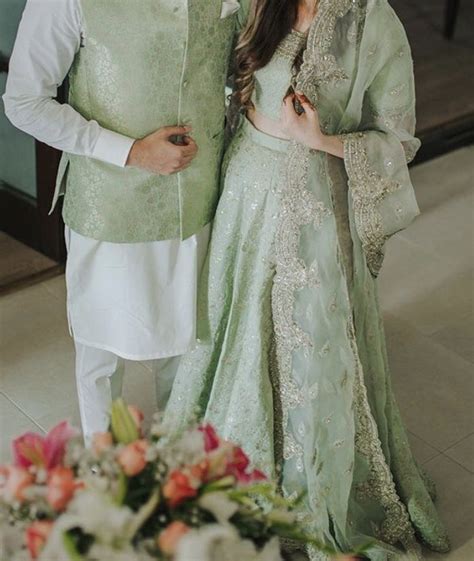 Engagement Nikkah Bride Wedding Matching Outfits Couple Dress