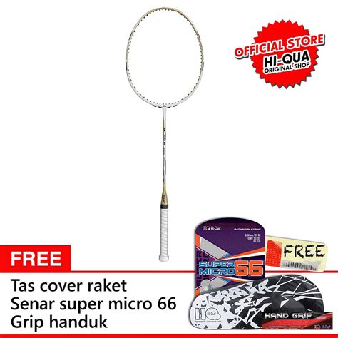 Jual Hi Qua Raket Badminton Bulutangkis New Ultra Bm Full Set Free Senar Tas Grip Handuk