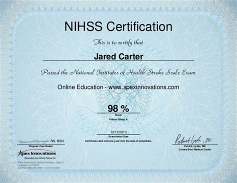 Online Certification Nihss Online Certification