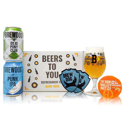 Personalised Brewdog Craft Beer T Set With Branded Glass And Beer Mats