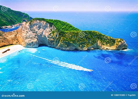 Shipwreck Beach At Navagio Bay Stock Image Image Of Coast Europe
