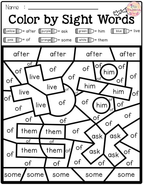 First Grade Sight Words Worksheets Fluency Practice And Word Work
